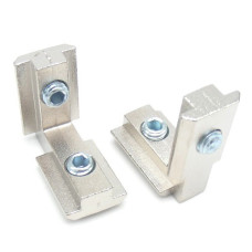 Connector 10 mm groove internal corner reverse alloyed zinc