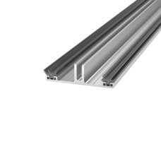 Profile for polycarbonate Aluminum with seal 55х16 Basis 6000 мм Without coating Silver PAS-3525