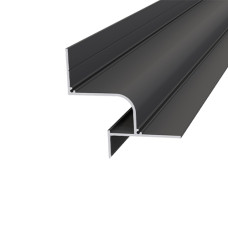 False ceiling profile Aluminum 64,6х63,6 Shadow seam 3000 мм PP matte RAL-9005 black matte PAS-3856
