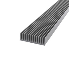 Radiator Aluminum 1 run m 122х38 Electrotechnical Without coating Silver ОН-82