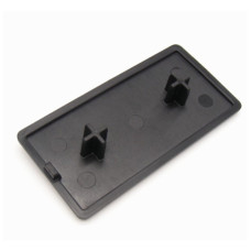 End plug 40х80 mm, groove 10 mm Black polyamide
