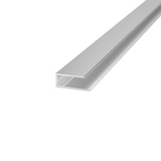 Profile for polycarbonate Aluminum 20х8 Frontal 4200 мм Without coating Silver PAS-3532