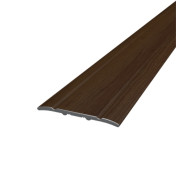 Threshold Aluminum 28х2 Straight 1800 мм Sublimation Walnut Open mounting PAS-1314.