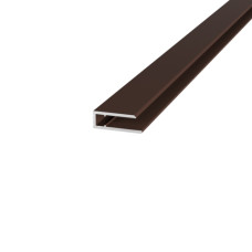Profile for polycarbonate Aluminum 17х6 Frontal 2100 мм , RAL-8017 4мм PAS-3531