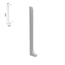 Plug 80 mm Anodizing Silver left for plinth