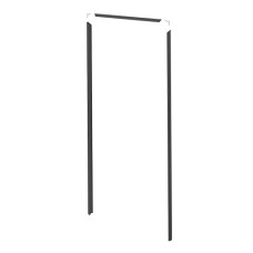 Aluminum door leaf frame 750х2 035 , RAL-9005 black matte Right Away/Left Towards PAS-5447
