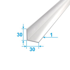 Corner Aluminum 1 run m 30х30 Corner Anodizing PAS-4852