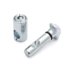 Connector 10 mm groove quick clamp 0° steel galvanized