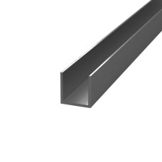 Glass partition systems Aluminum 3 run m 19,7х19 U-shaped , RAL-9005 black matte 3059