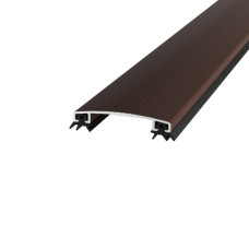 Profile for polycarbonate Aluminum with seal 50х7,5 Cap cover 6000 мм Without coating Silver PAS-3524