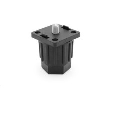 Support 40x40 mm, groove 10 mm Black adjustable polyamide
