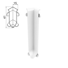 Internal angle 40 mm RAL-9016  white matte for plinth