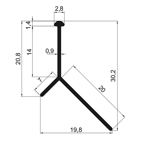 Tile profile Aluminum , RAL-9016 white PAS-5735
