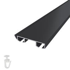 Cornice Aluminum 67х12 2500 mm ПФ глянець RAL-9005 black matte PAS-5436