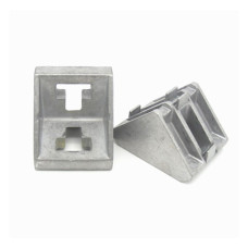 Corner 45 mm, groove 10 mm з монтажним т-відвіром aluminum