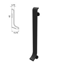 Connector 40 mm RAL-9005 black matte for plinth